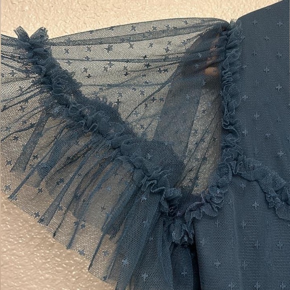 IVY CITY CO WHIMSICAL DRESS IN BLUE SHORT SIZE MEDIUM - Picture 8 of 9